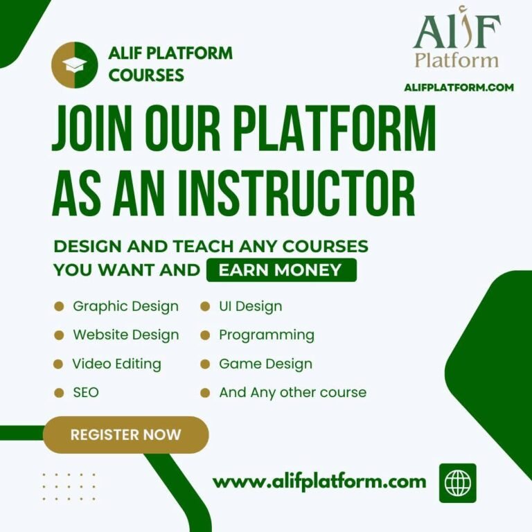 Becom a teacher at Alifplatform